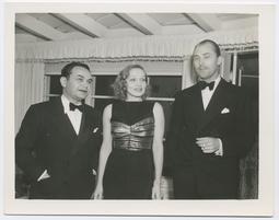 Vorschaubild zu  'Edward G. Robinson, Marlene Dietrich und Brian Aherne, (Los Angeles, ohne Jahr)'