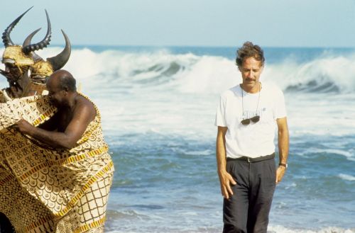 Werner Herzog during the shooting of Cobra Verde